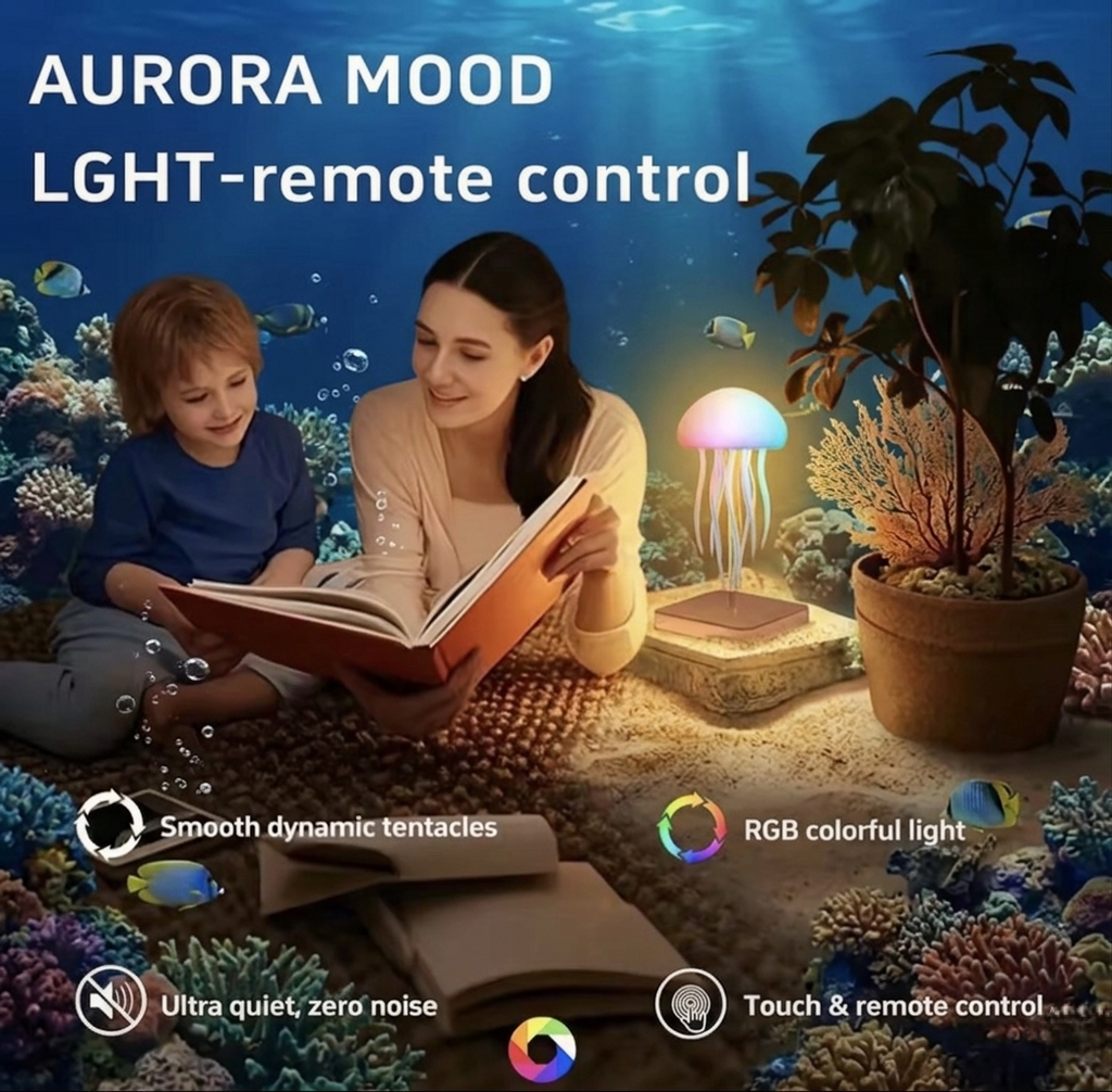 Floating Jellyfish LED Mood Lamp